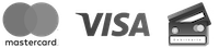 Bezahl-Logos von Mastercard, Visa und Sofort