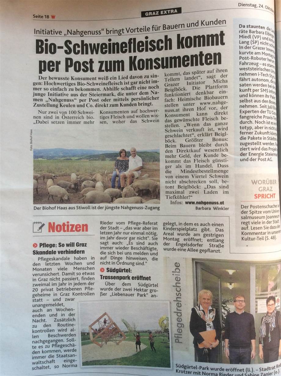 Presserückschau nahgenuss 2017 Krone